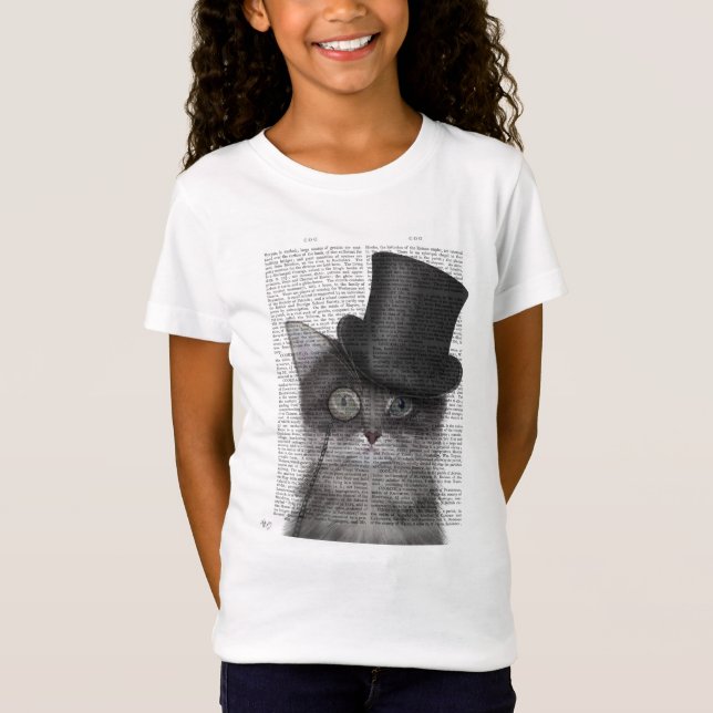 Grey Cat with Top Hat (Front)
