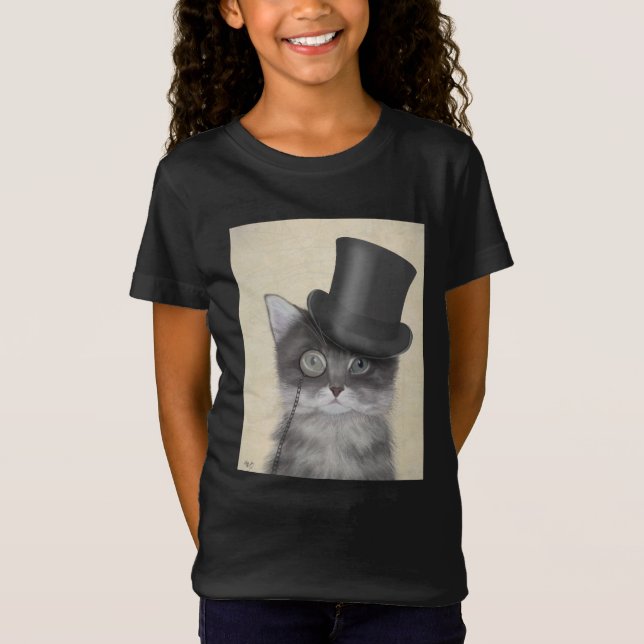 Grey Cat with Top Hat (Front)