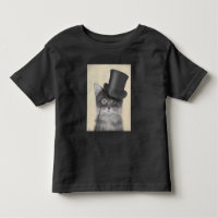 Grey Cat with Top Hat