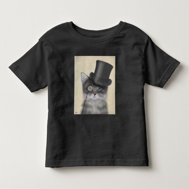 Grey Cat with Top Hat (Front)
