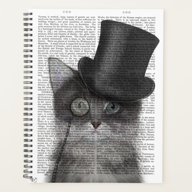 Grey Cat with Top Hat Planner (Front)