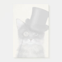 Grey Cat with Top Hat