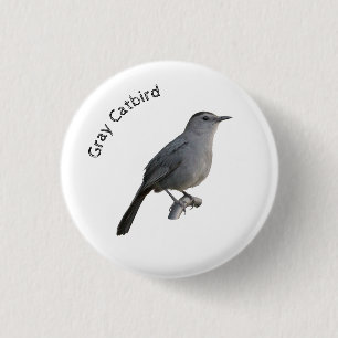 Grey Catbird 3 Cm Round Badge