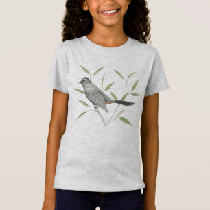 Grey Catbird Bird Art T-Shirt