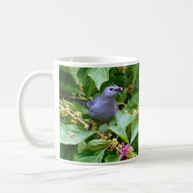 Grey Catbird Coffee Mug by BirdingCollectibles (Left)