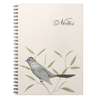Grey Catbird Customisable Bird Art Notebook