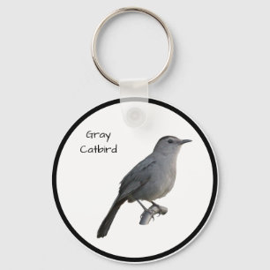 Grey Catbird Key Ring