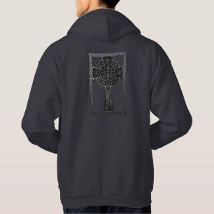 Grey Celtic Cross Hoodie