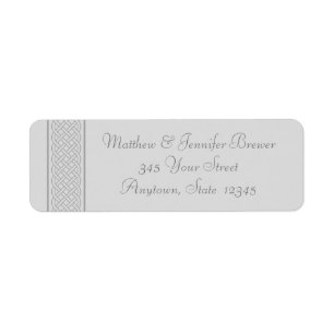 Grey Celtic Knot Thin Envelope Address Labels