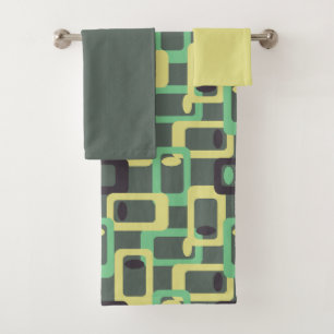 Grey Chain Link Bath Towel Set