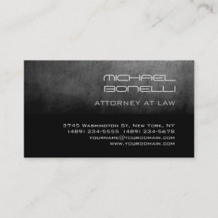Grey Chalkboard Attorney at Law Business Card