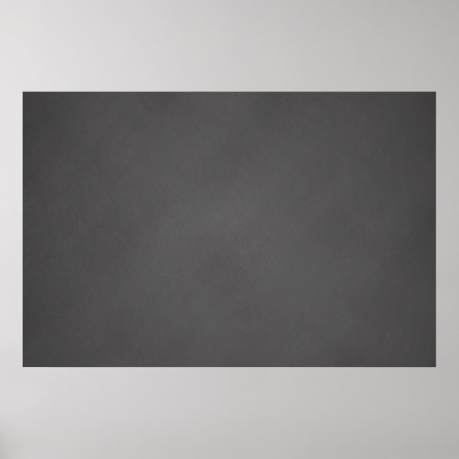 Grey Chalkboard Background Black Chalk Board Poster (Front)