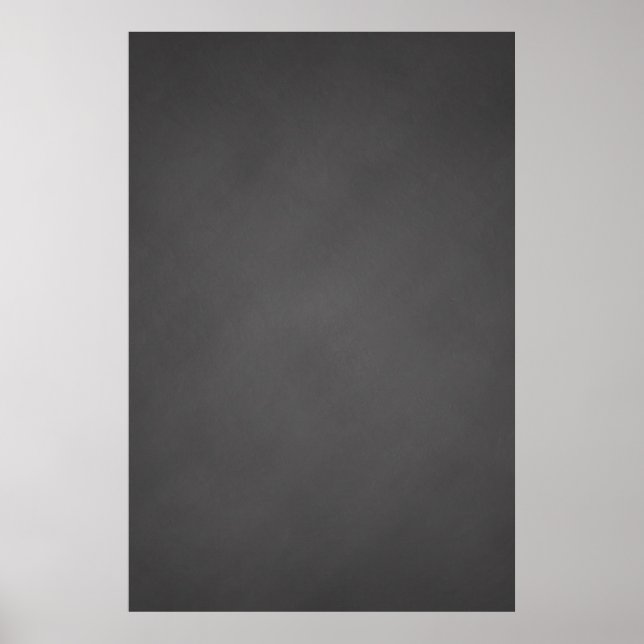 Grey Chalkboard Background Black Chalk Board Poster (Front)