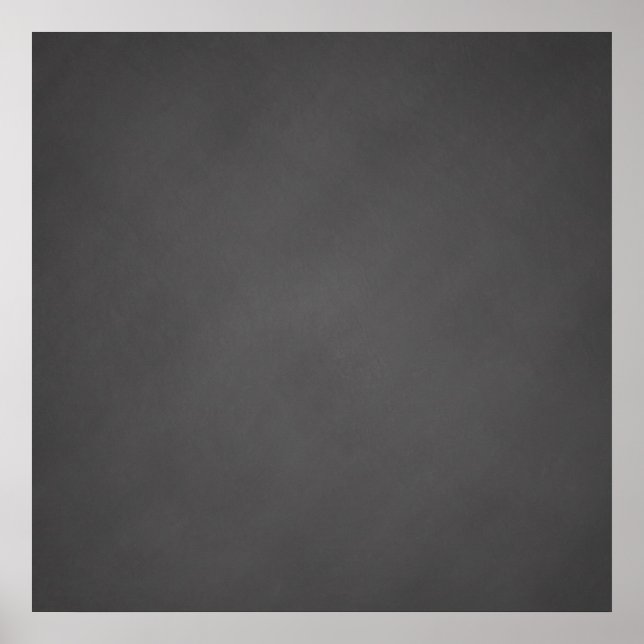 Grey Chalkboard Background Black Chalk Board Poster (Front)