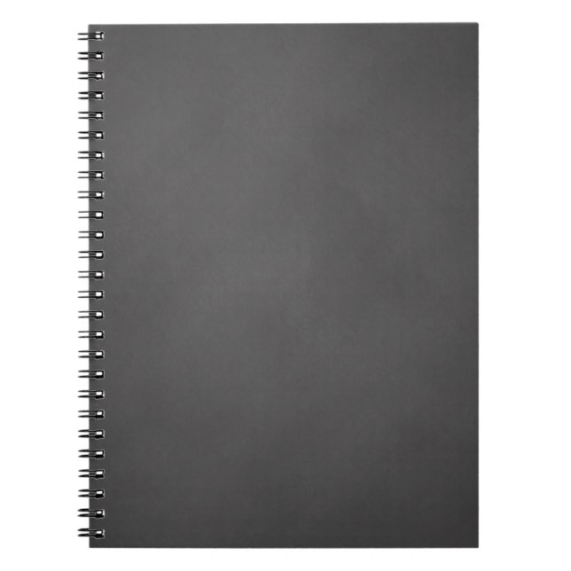 Grey Chalkboard Background Black Chalk Board Spiral Notebook (Front)