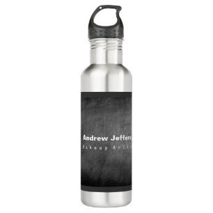 Grey Chalkboard Pattern Red 710 Ml Water Bottle