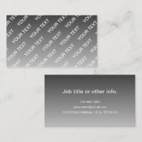 Grey (changeable colour) Ombre & Text Pattern