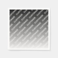 Grey (changeable colour) Ombre & Text Pattern