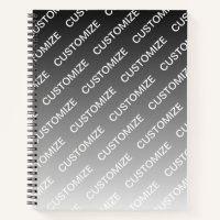 Grey (changeable colour) Ombre & Text Pattern