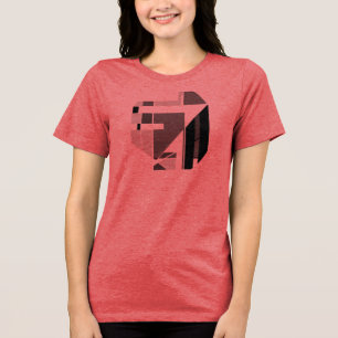 Grey Charcoal Black Geometric Abstract MCM Look Tri-Blend Shirt