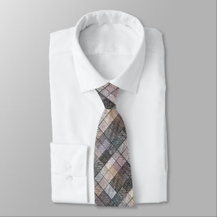 grey checkered . tie