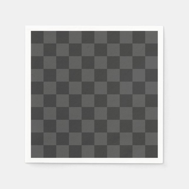 Grey Chequerboard Napkin (Front)