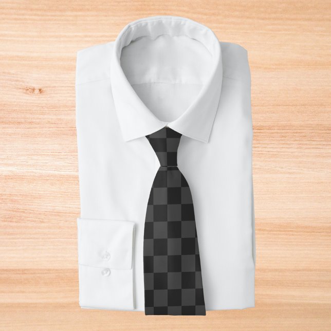 Grey Chequerboard Tie (Creator Uploaded)