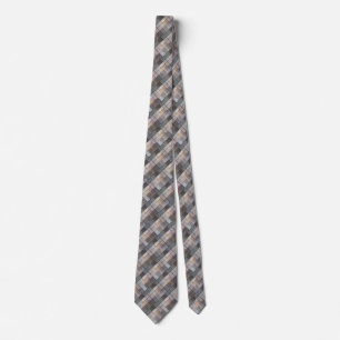 grey chequered . tie