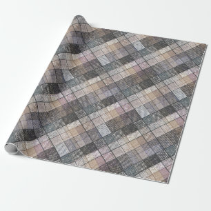 grey chequered . wrapping paper