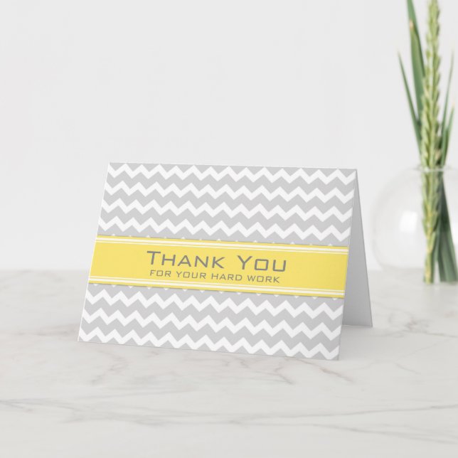 Grey Chevron Administrative Professionals Day Card (Front)