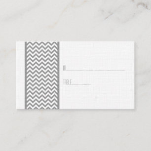 Grey Chevron Border Place Card