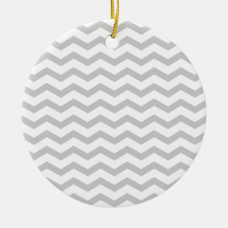 Grey Chevron Ceramic Tree Decoration