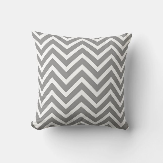 Grey Chevron Cushion (Front)