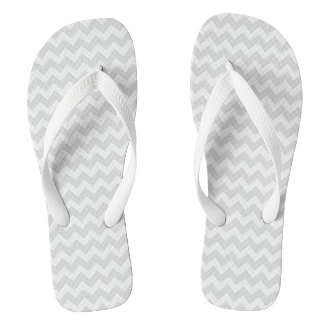 Grey Chevron Jandals (Footbed)