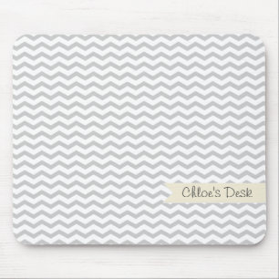 Grey Chevron Mouse Pad