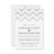Grey Chevron Ombre Wedding Invitations