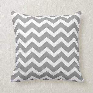 Grey Chevron Stripe Pillow
