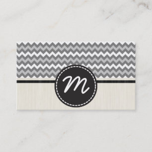 Grey Chevron Zigzag Pattern 2 Business Card