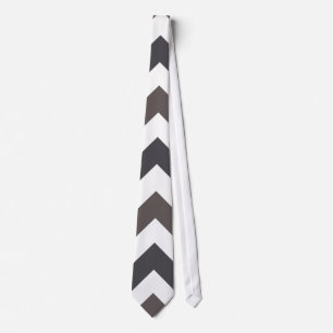 Grey Chevron Zigzag Pattern Tie