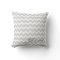 Grey Chevrons Pattern Monogram Pillow