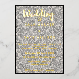 Grey Chic Wedding Gold (Border)