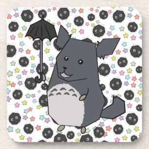 Grey Chinchilla Pastel Candy Stars Coaster