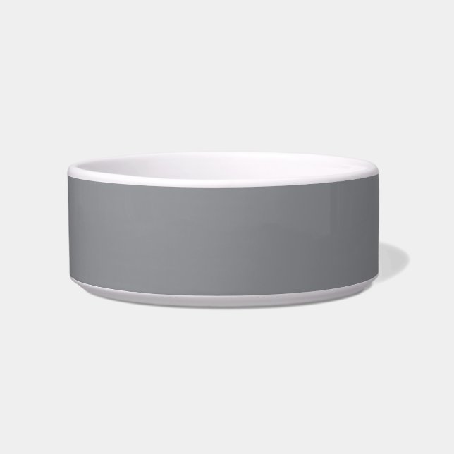 Grey Chiseled Stone Solid Colour Print, Neutral Bowl (Front)