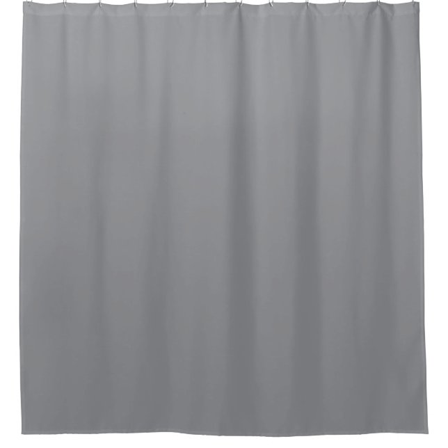 Grey Chiseled Stone Solid Colour Print, Neutral Shower Curtain (Front)
