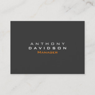 Grey Chubby Modern Trendy Business Card