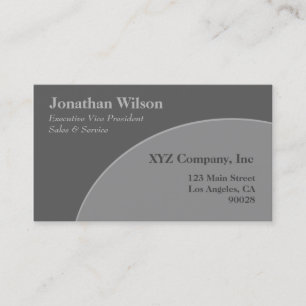 Grey circle business card