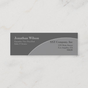 Grey circle mini business card