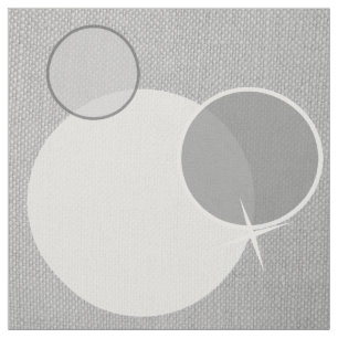 Grey Circle Pattern Fabric