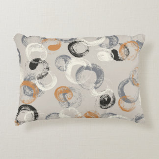 Grey Circles: Simple Seamless Pattern Decorative Cushion