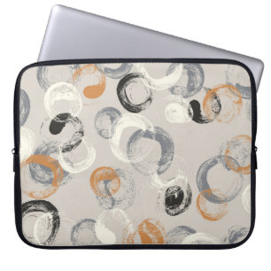 Grey Circles: Simple Seamless Pattern Laptop Sleeve